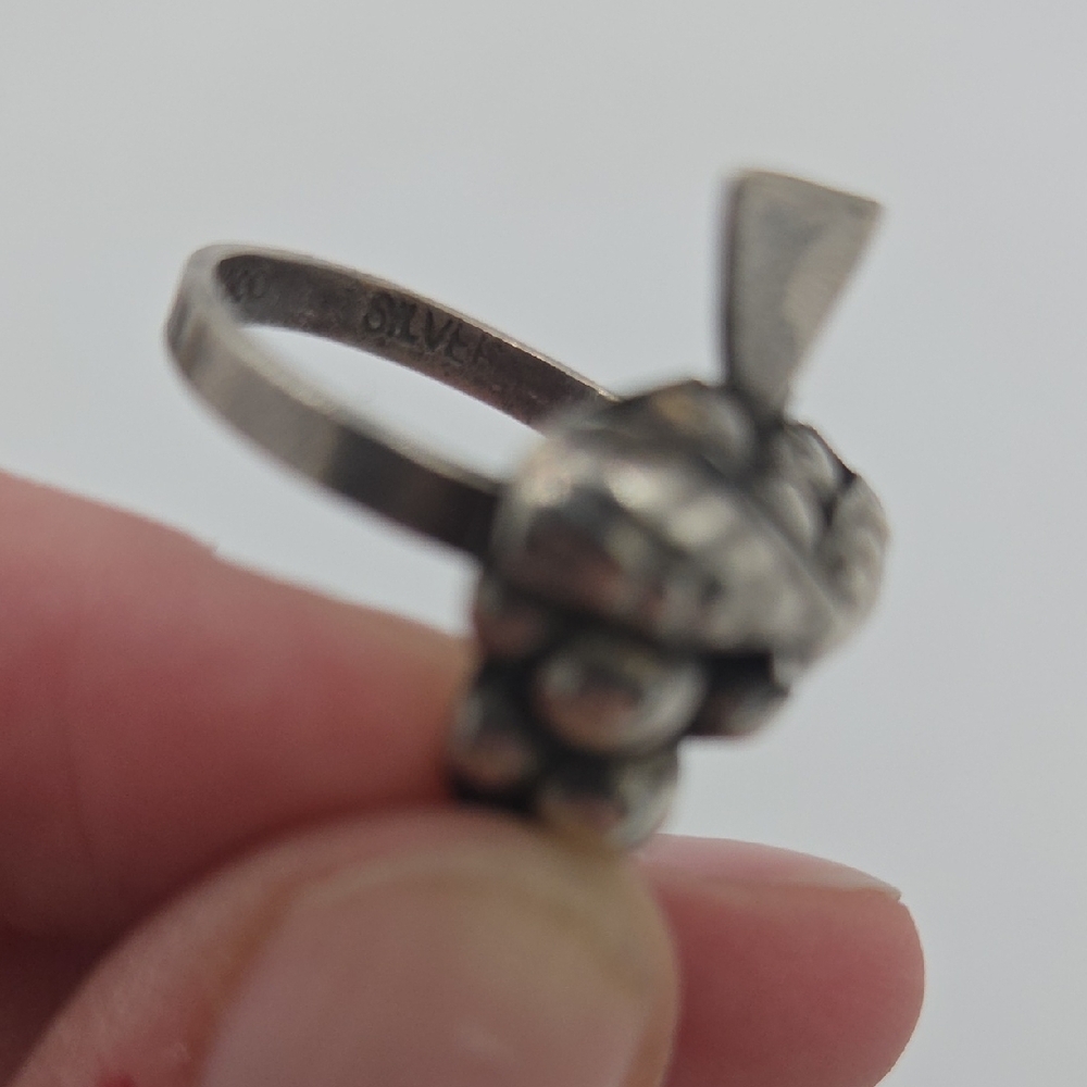 Mexico Sterling Silver Grape Cluster Ring - image 5